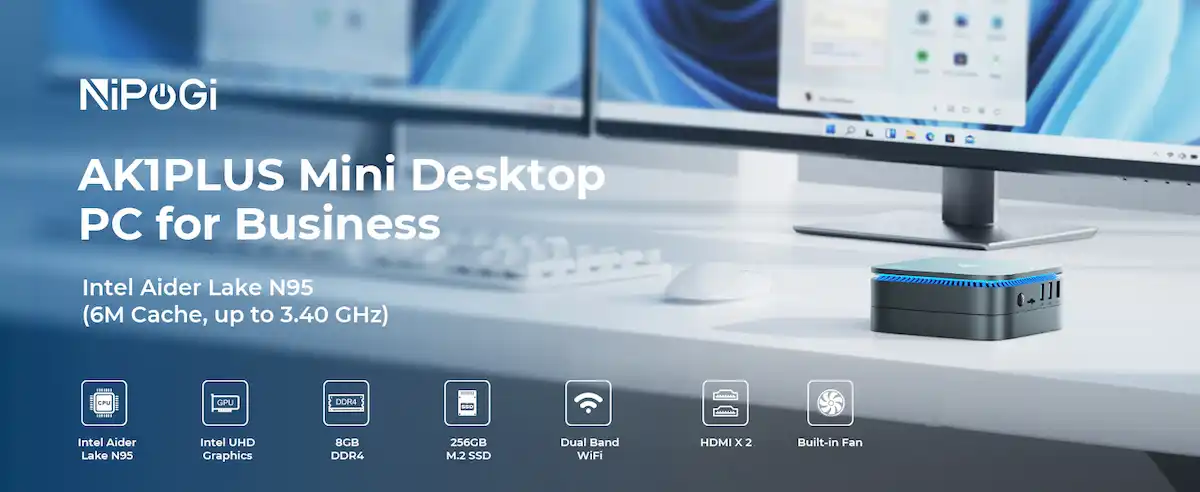 Imagen del NiPoGi AK1 Plus Mini PC